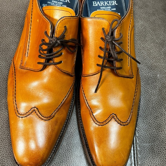 Men’s Barker Brown Shoes Size 11 - Picture 2 of 14